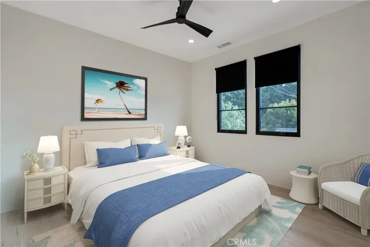 Bedroom and full bathroom upstairs.