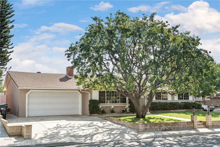Two car garage and driveway