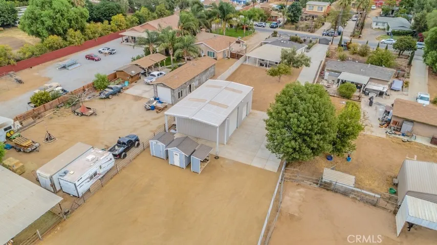 Aerial - Rear Graded Lot & Workshop