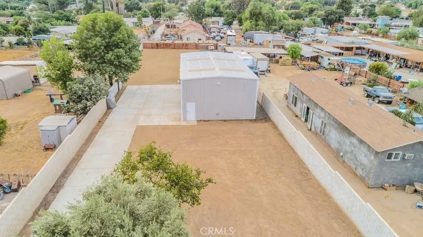 Aerial - Workshop and Rear Graded Lot (approx 125'x65')