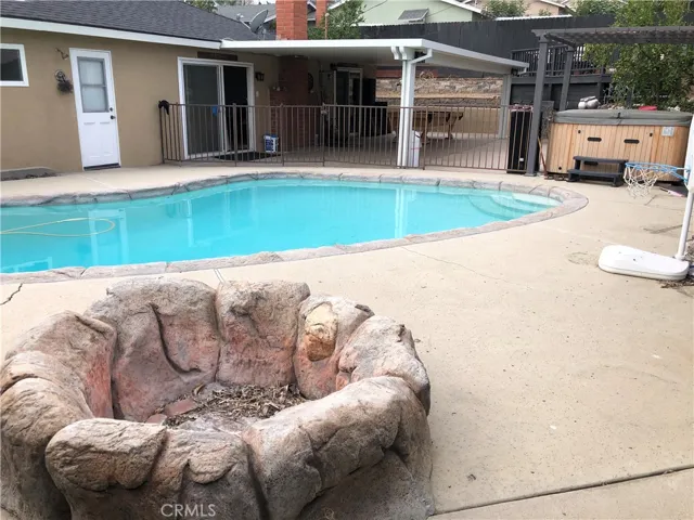 Fire pit and pool