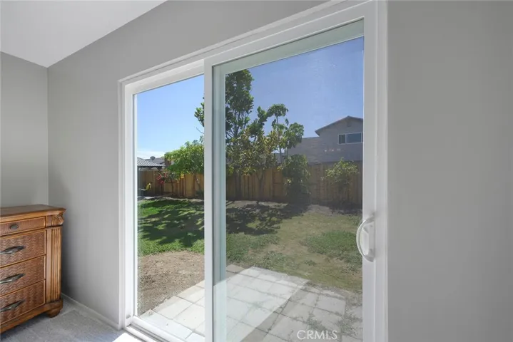 Sliding door in Master bedroom.
