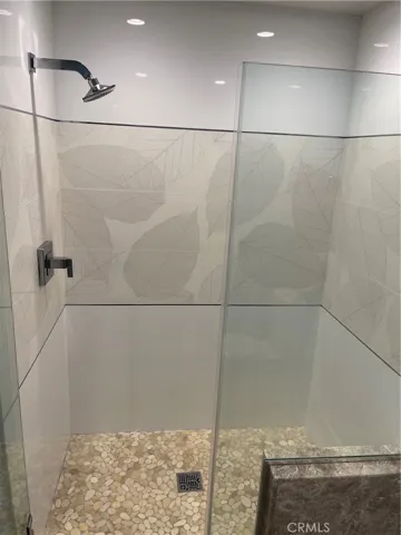 Master bedroom stand up shower. Fully remodeled.