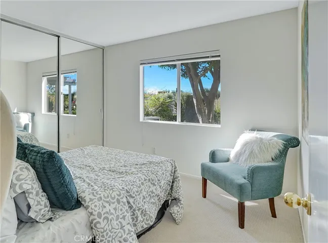 Extra large closet in downstairs bedroom.