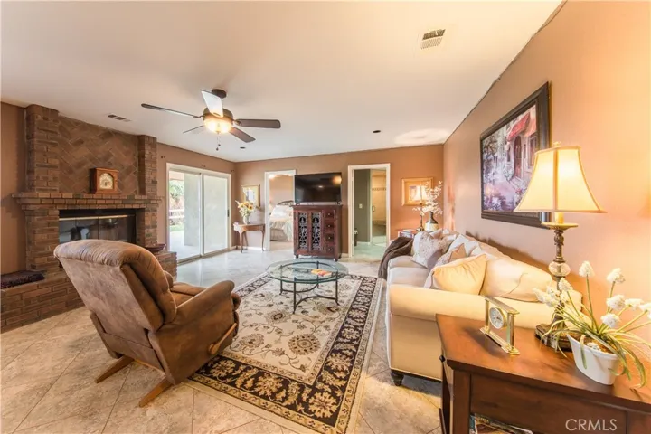 Fireplace in downstairs suit