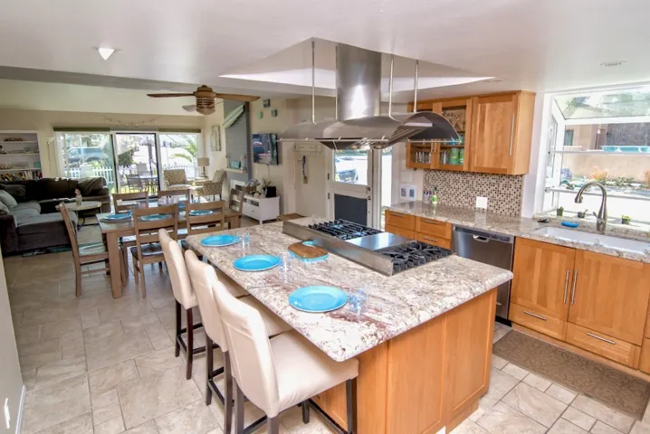 Kitchen w/view to family room.
