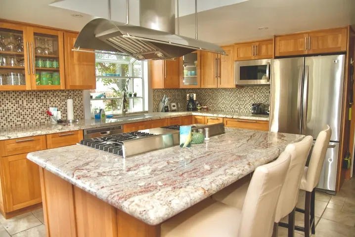 Kitchen counter seating.