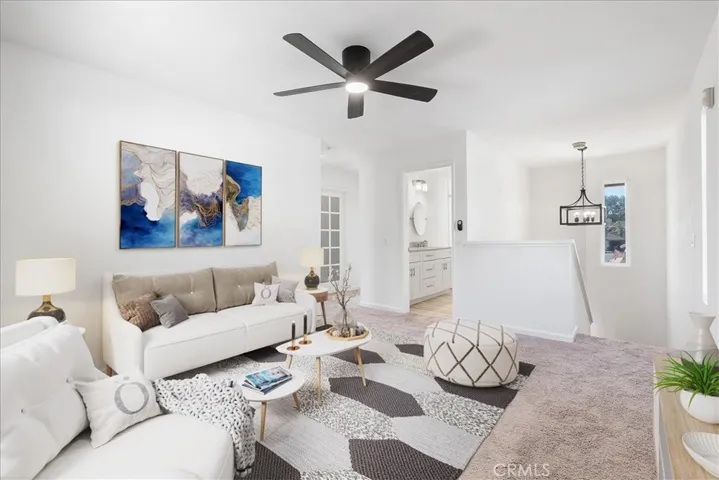Virtual Staging Upstairs Fam Rm