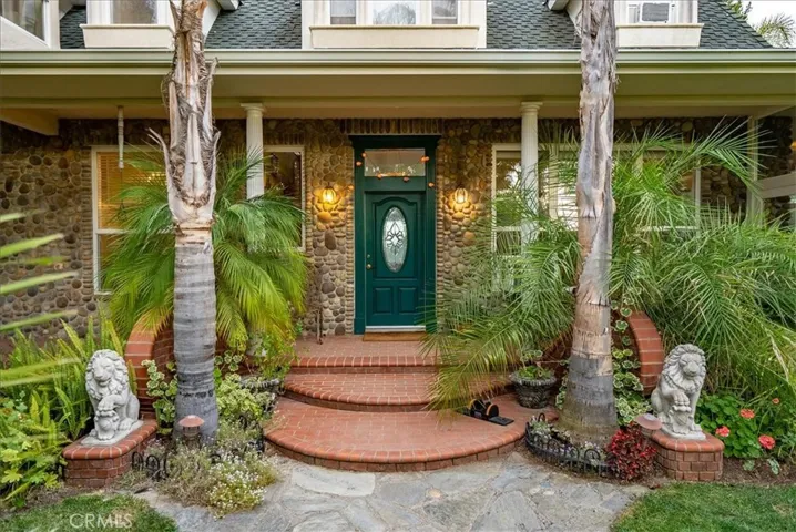 Brick front porch