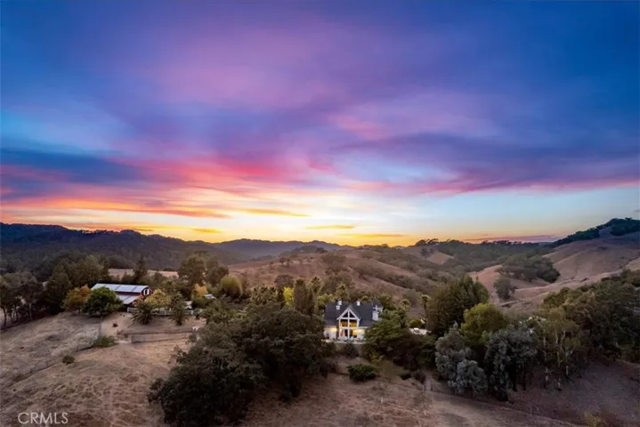 Back of house at sunset