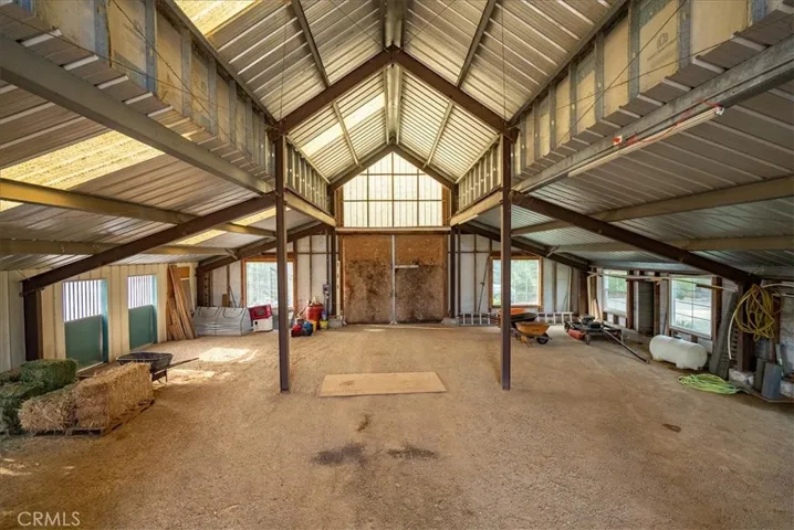 Inside of barn