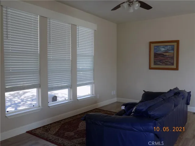 Living room with large windows