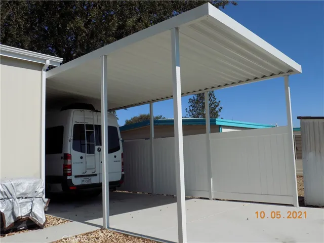 Back of the Carport. Extra long and will accomodate an RV