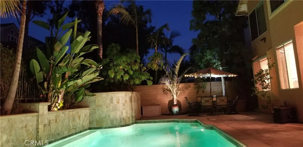 Pool View at night