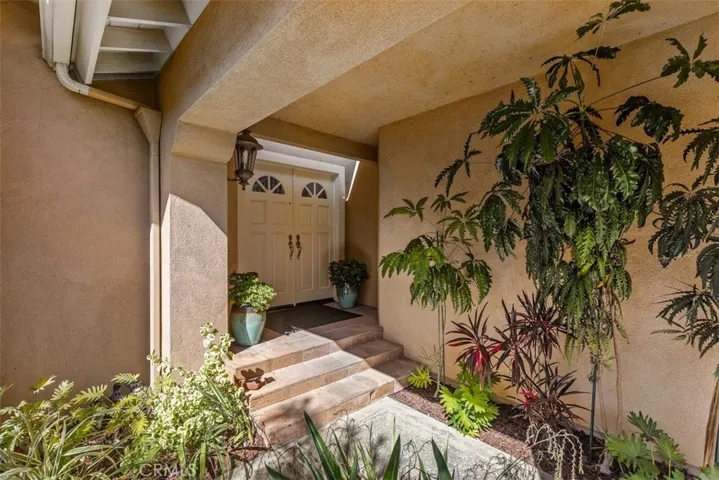 Inviting Entry through double doors