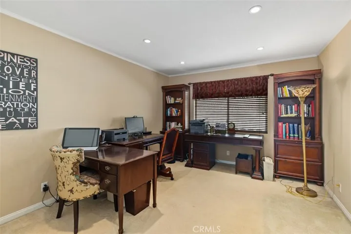 Bedroom added above the dining room and currently used as an office