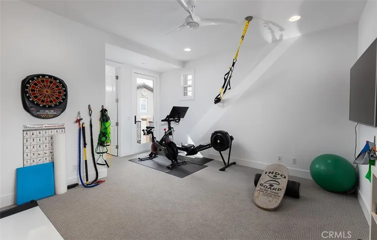 Exercise room upstairs, optional bedroom