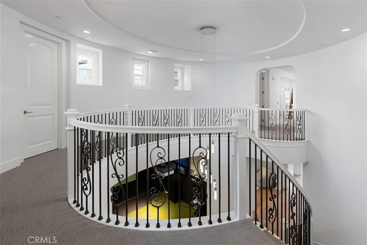 spiral staircase upstairs view