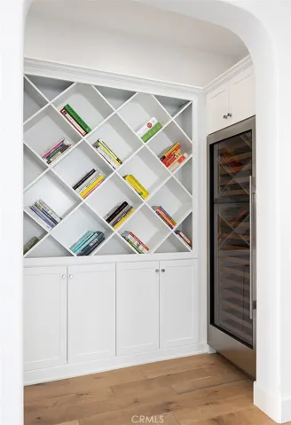 entry way wine sub zero wine fridge and storage