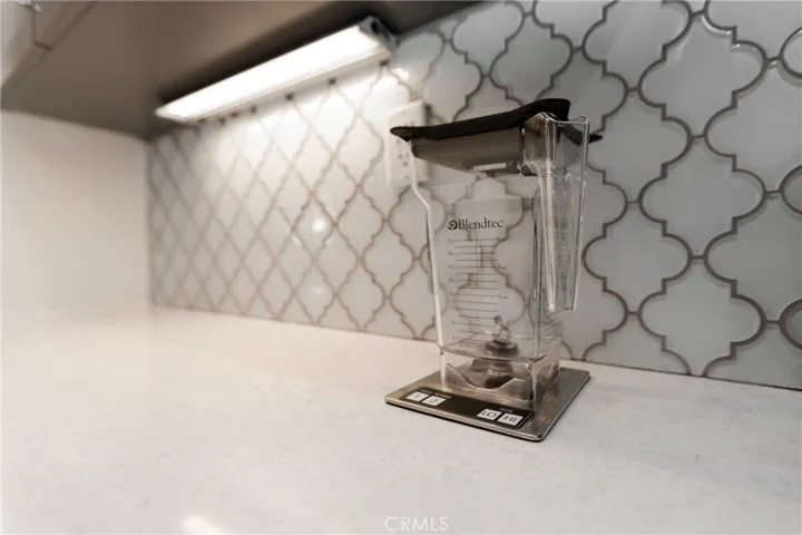 In counter Blendtech blender for morning smoothies!