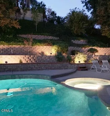 Rear Yard at Dusk