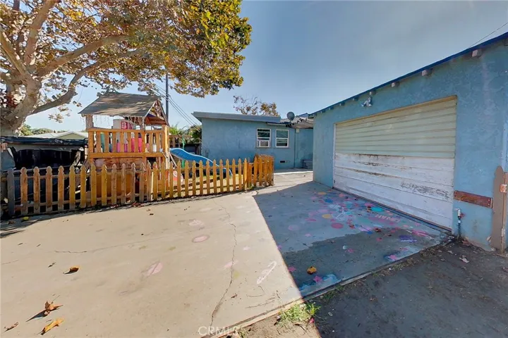 Driveway and two car garage.