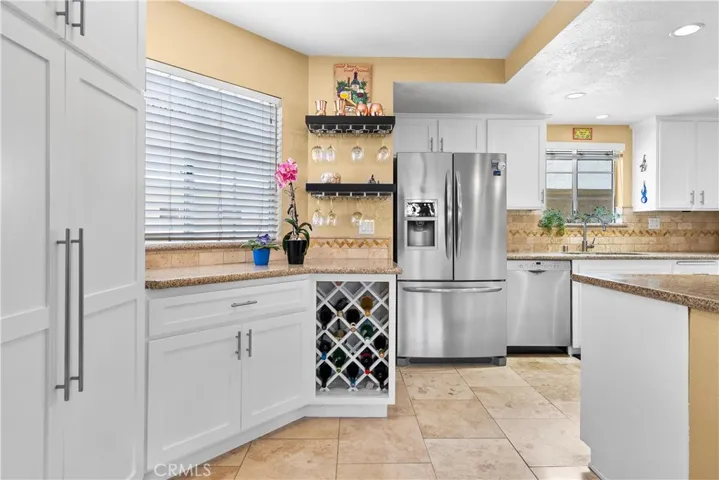 Kitchen pantry and built in wine rack