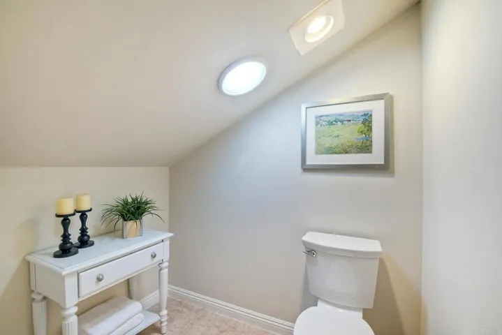 Spacious, separate water closet.