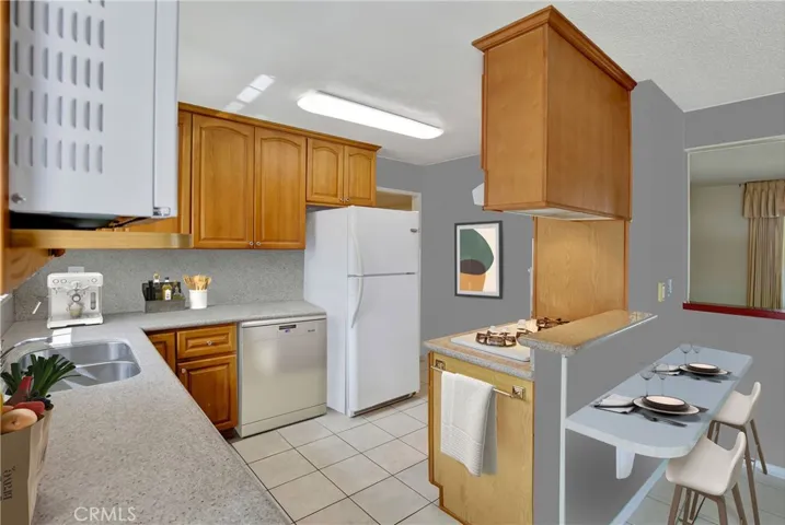 Virtually staged Kitchen