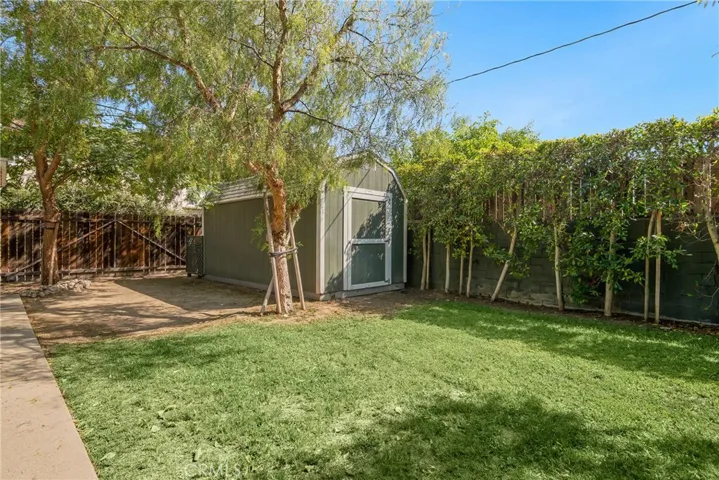 partial back yard with Tuff Shed