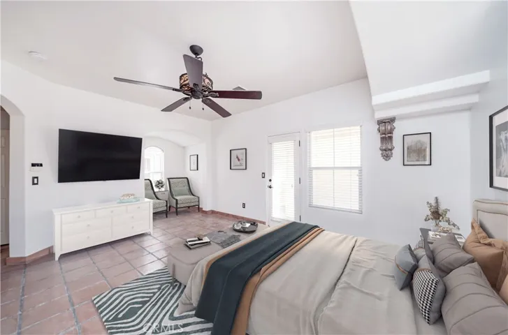digitally staged master bedroom