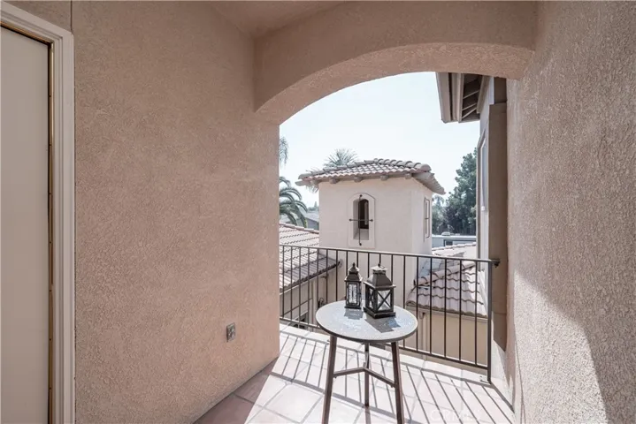 Private covered porch at casita