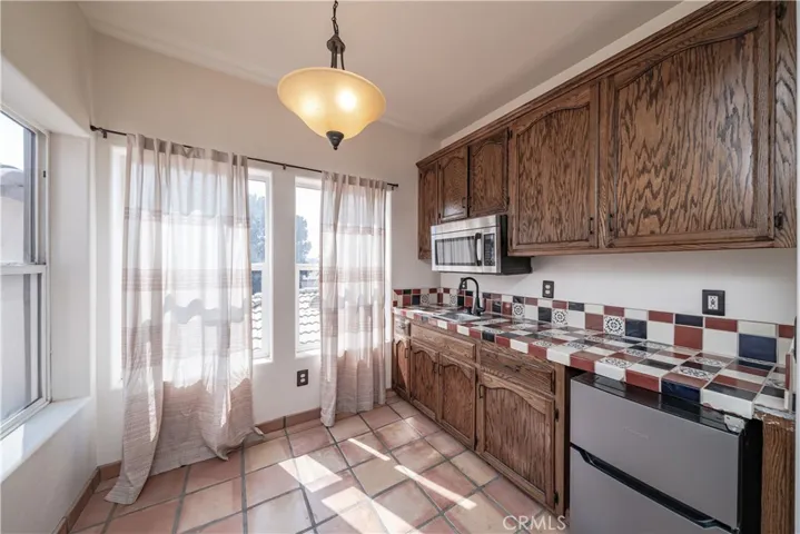 Space for small dining table at casita