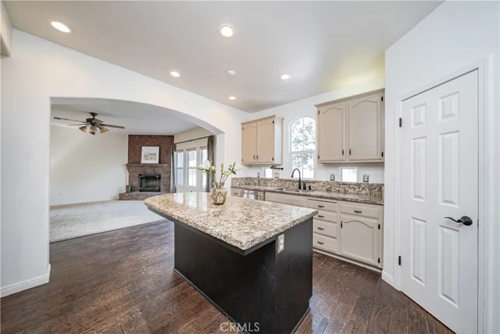 Recessed lighting in kitchen