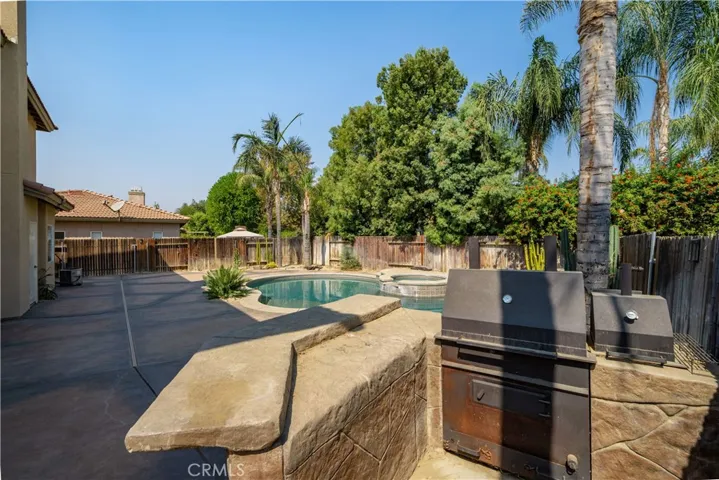 BBQ and prep area in back yard