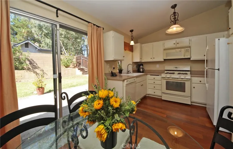 Open dining area and kitchen