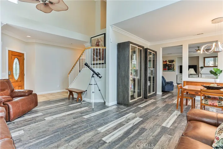 Formal living room opens to the formal dining area.