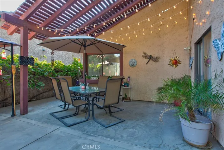 Backyard covered patio