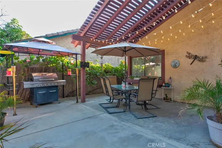 Backyard covered patio