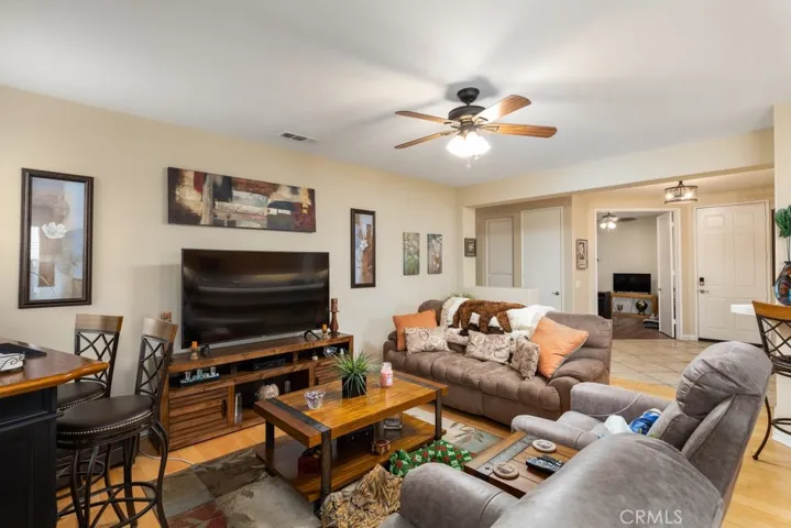 Great Room looking into Entry and Bedroom/Office