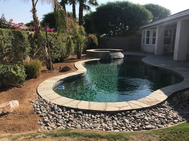 South facing pool