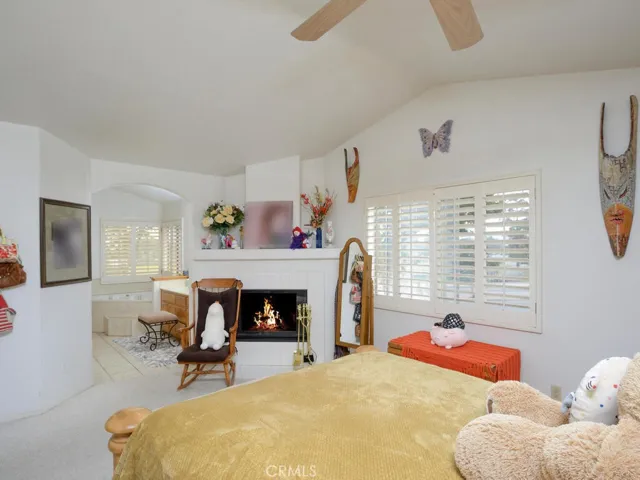 Master bedroom fireplace