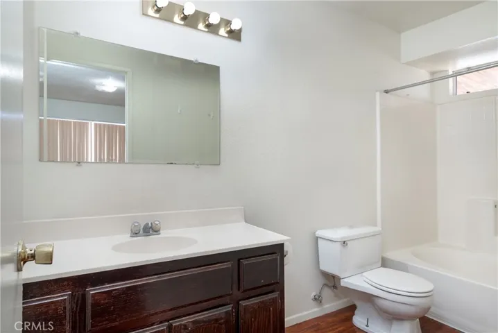 Master bath has an oversized soaking tub.