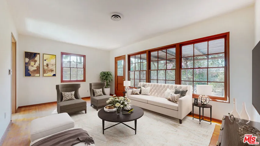 Virtually Staged Living Room: Angle 2