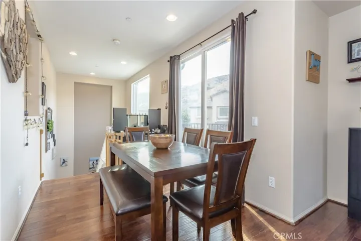 Dining area with balcony access