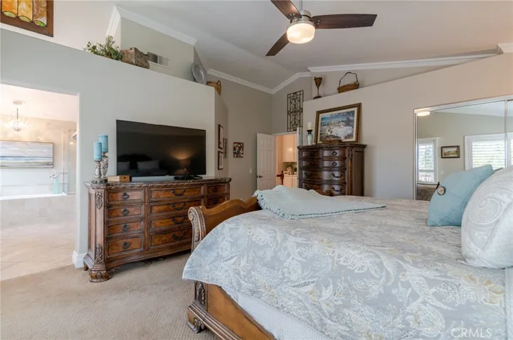 Master bedroom with walk-in closet.