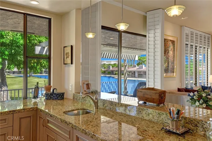 Prep sink facing wet bar