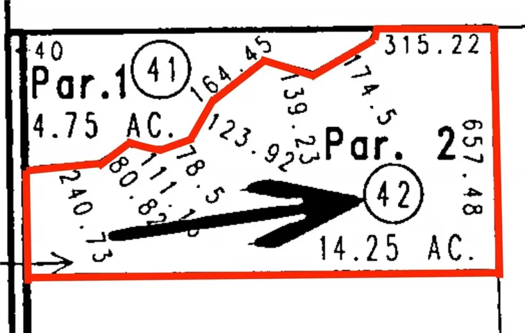 Plat Map - parcel in Red Lines
