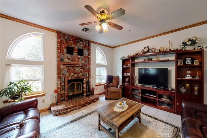 Step Down Living Room with Fireplace