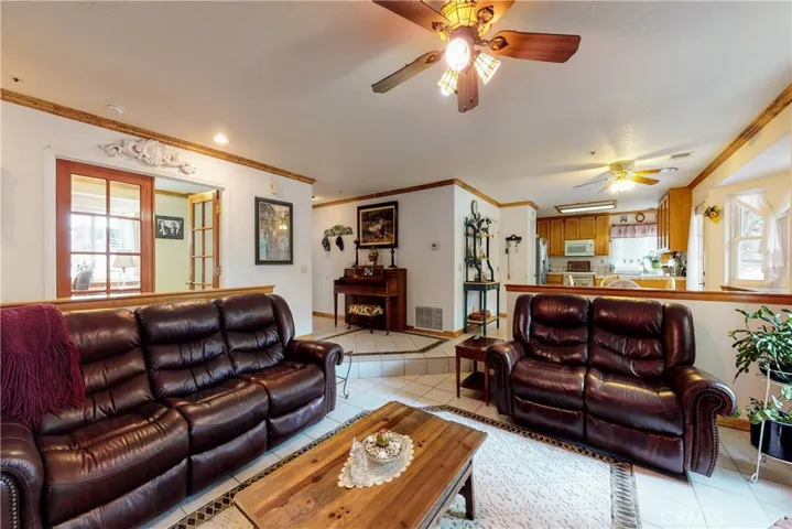 Step Down Living Room with Fireplace